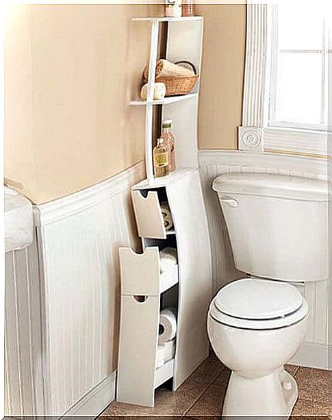 Narrow furniture leaves more free space in the bathroom