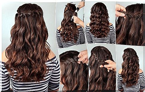 Wavy and styled hair