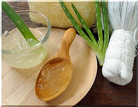 Aloe vera gel is used in natural creams for weights