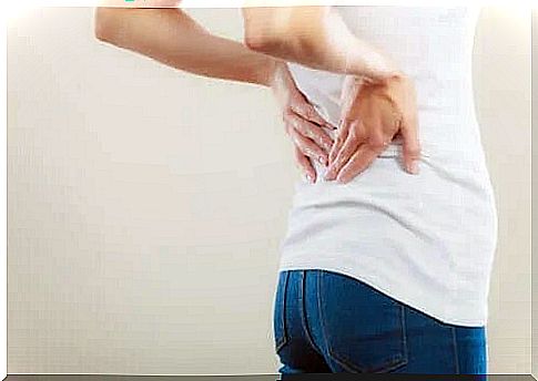 Woman with lower back pain