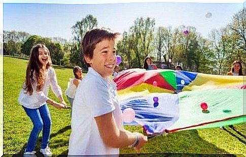 Happy children playing