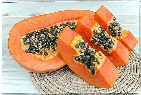 Facial masks with fruits like papaya