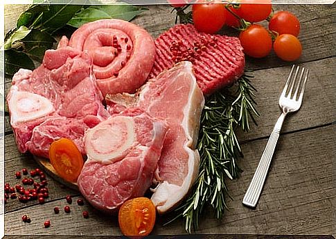 Red meat is forbidden in the gout diet