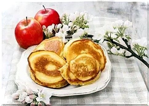 Pancakes and apples