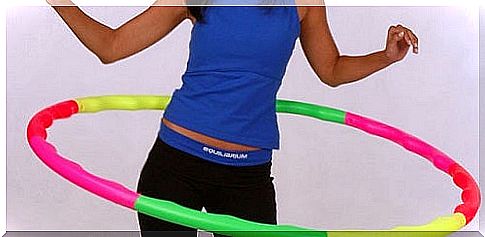 Reduce thigh fat with hula hoop