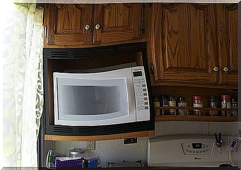 Microwave in the kitchen