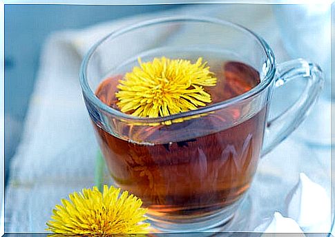 Dandelion tea preventing water retention