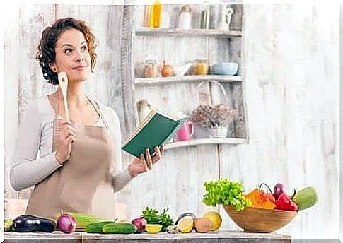 Woman making vegan meringue