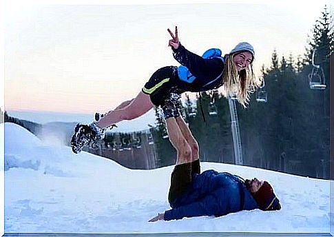 Couple in the snow