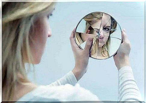 Woman with a destroyed self-image